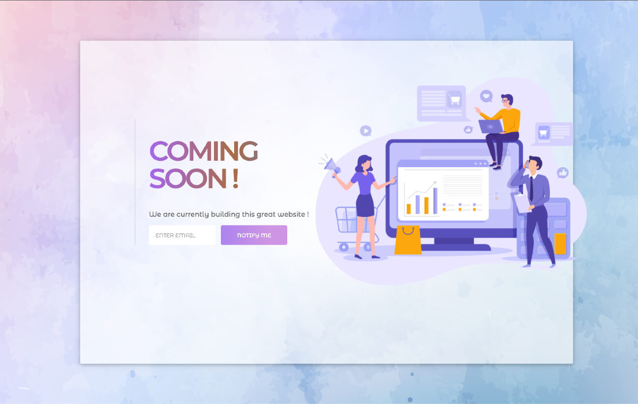 Capture du rendu du composant Waiting 1