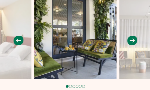 Capture du rendu du composant Slider Soniho