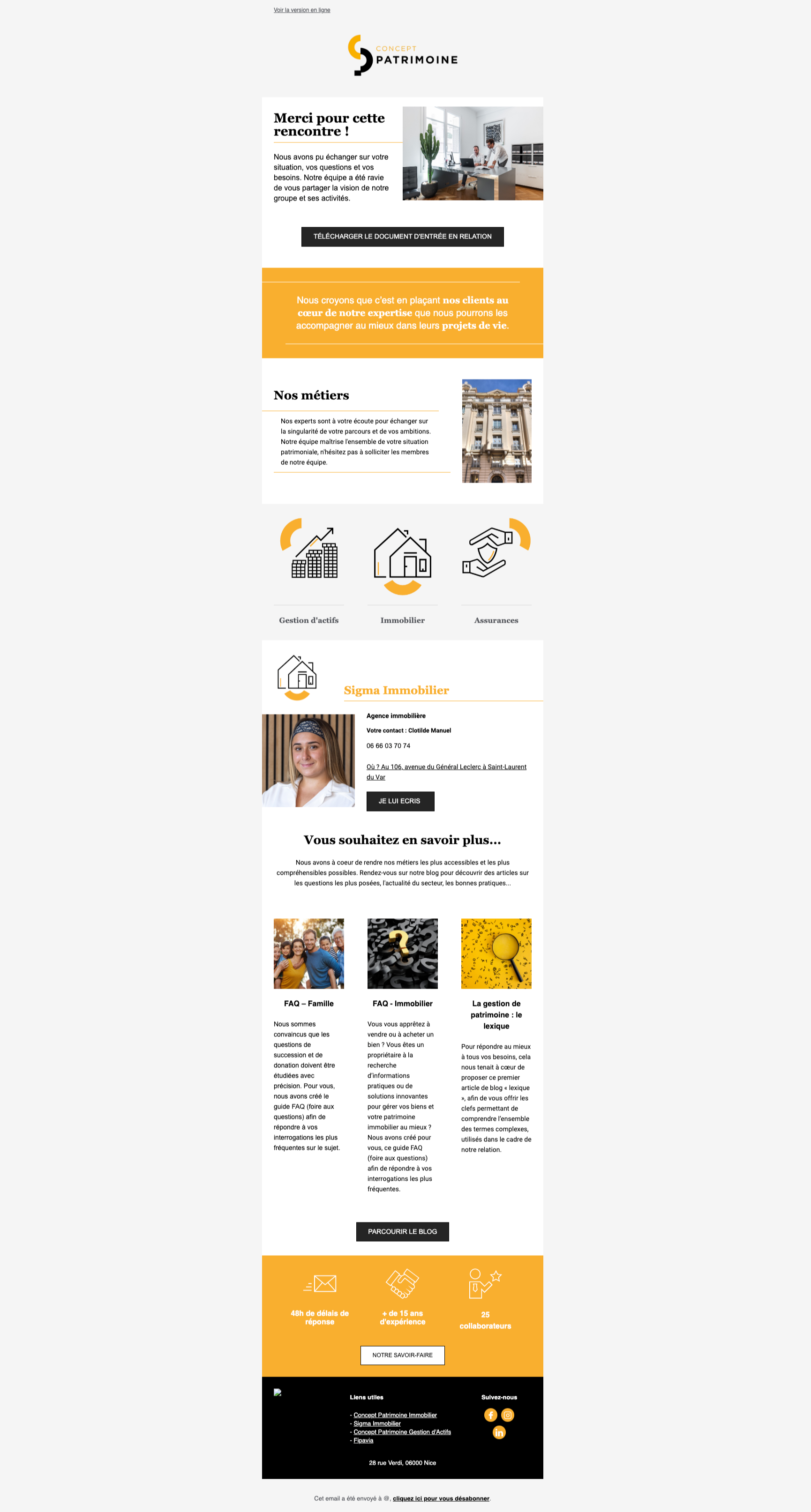 Capture du rendu du composant Concept Patrimoine - Post Rencontre