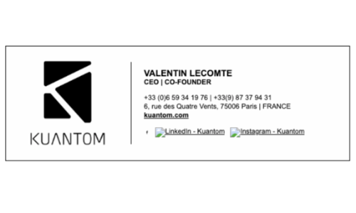 Capture du rendu du composant Kuantom - 2024