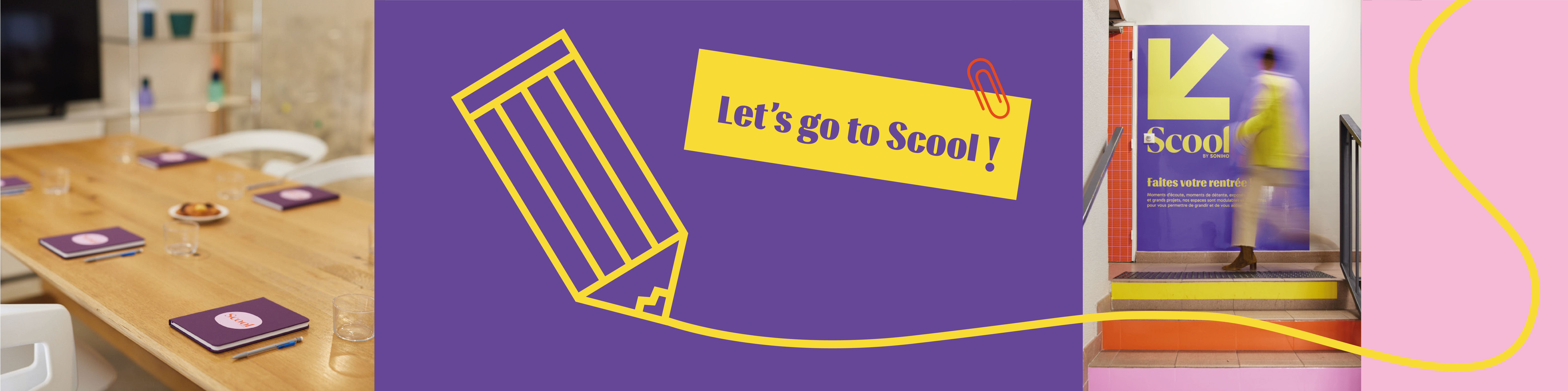 Capture du rendu du composant Scool - Bannière page professionnelle LinkedIn